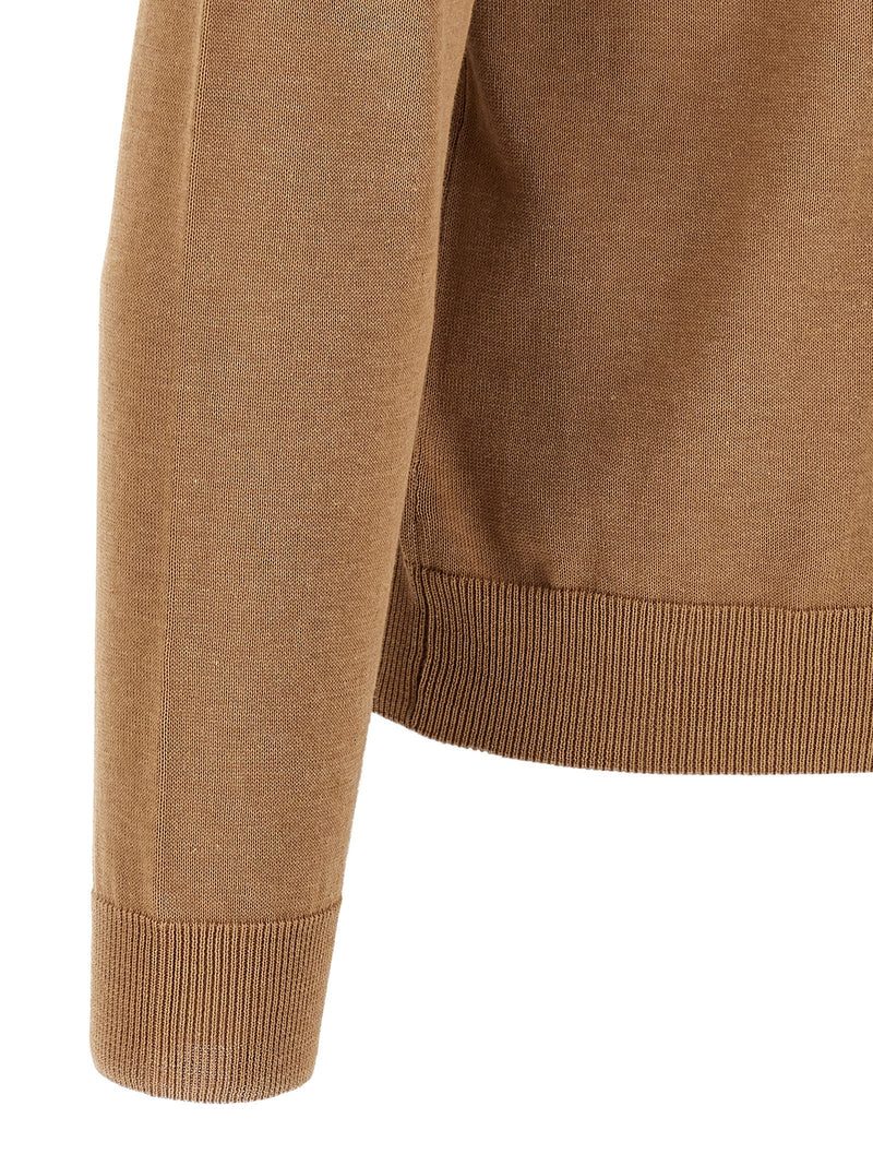 Cardigan en coton beige ZANONE