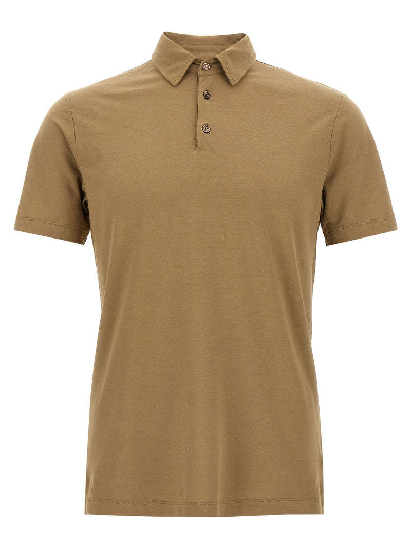 Polo ZANONE en coton beige