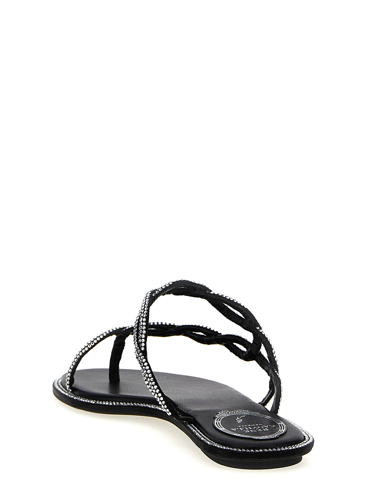 RENE CAOVILLA Mules en satin noir