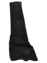 DRKSHDW Black Cotton Over The Knee Boots - Fetish Model