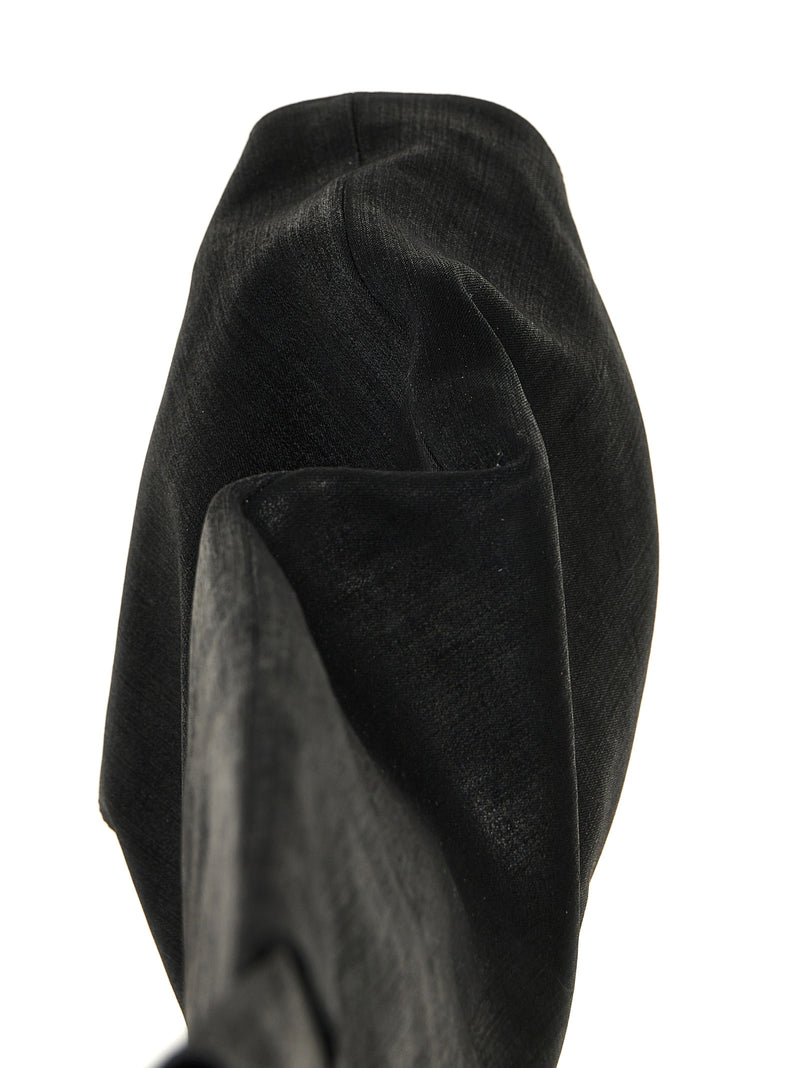 DRKSHDW Black Cotton Over The Knee Boots - Fetish Collection