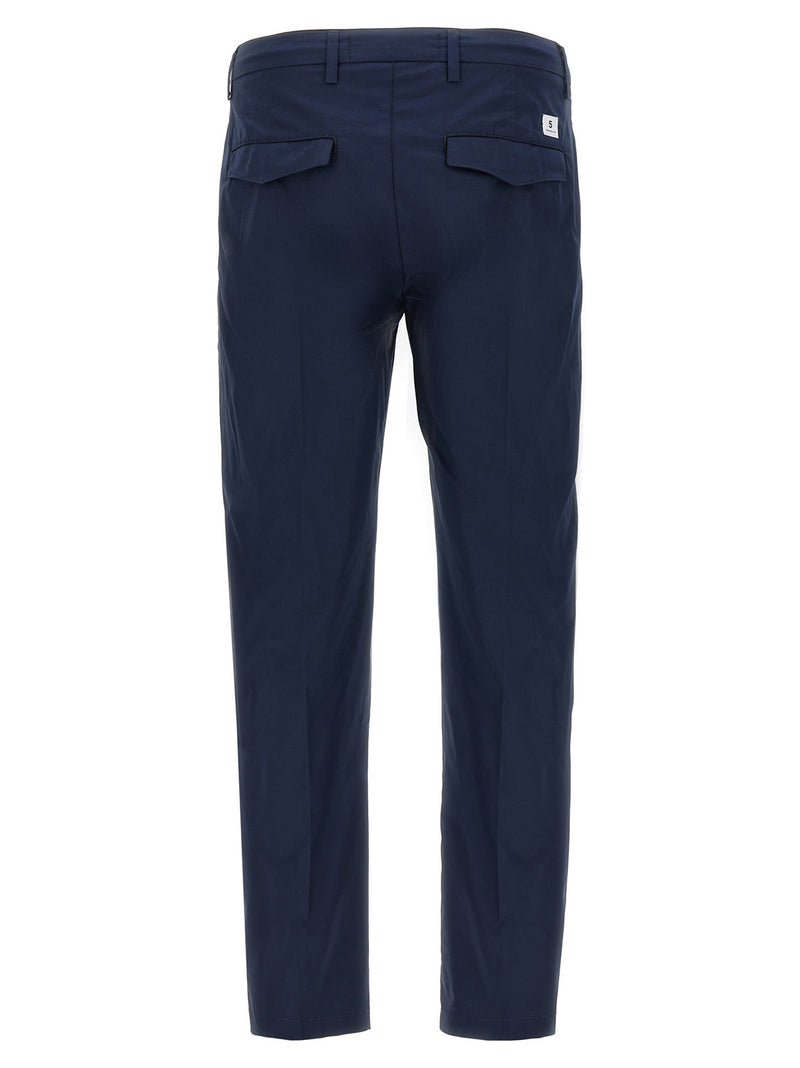 Department 5 Blue Cotton Cropped Pants