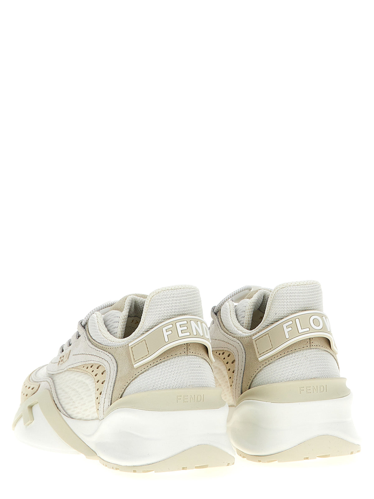 Baskets athlétiques Fendi en polyester blanc