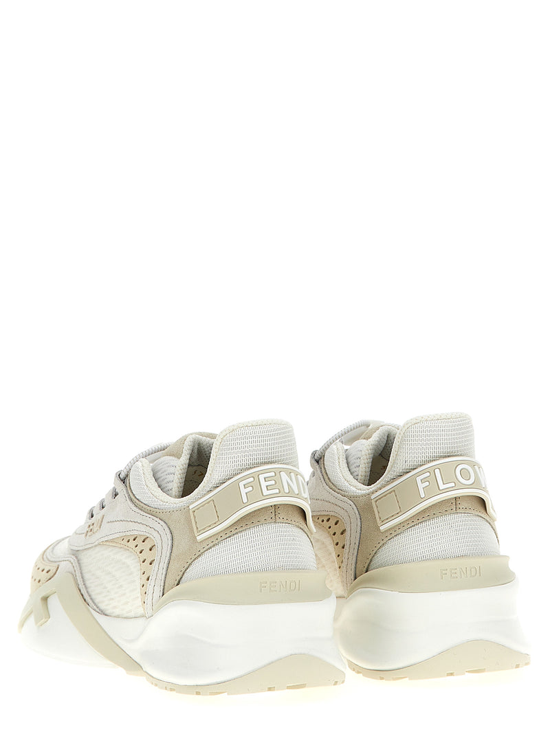 Baskets athlétiques Fendi en polyester blanc