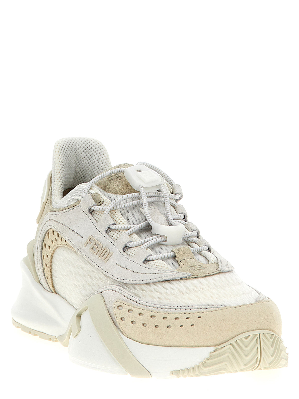 Baskets athlétiques Fendi en polyester blanc