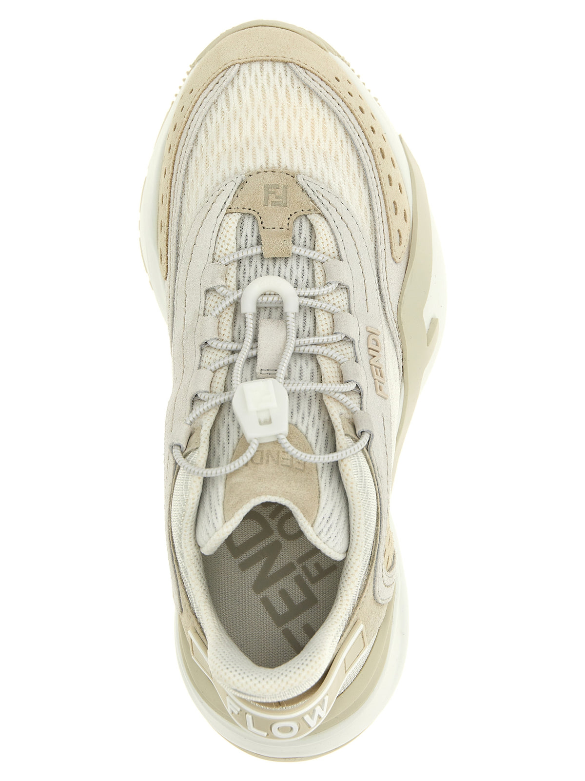 Baskets athlétiques Fendi en polyester blanc