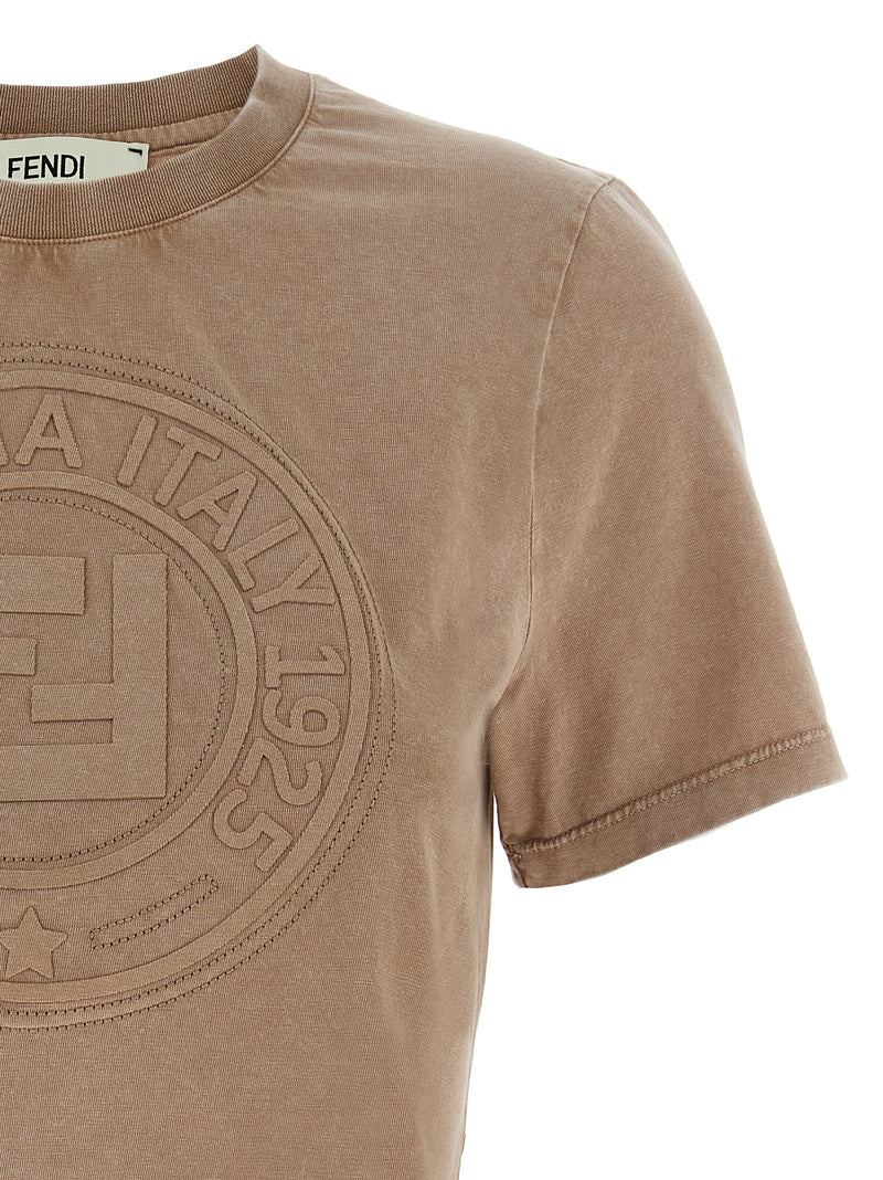 T-shirt en coton marron Fendi
