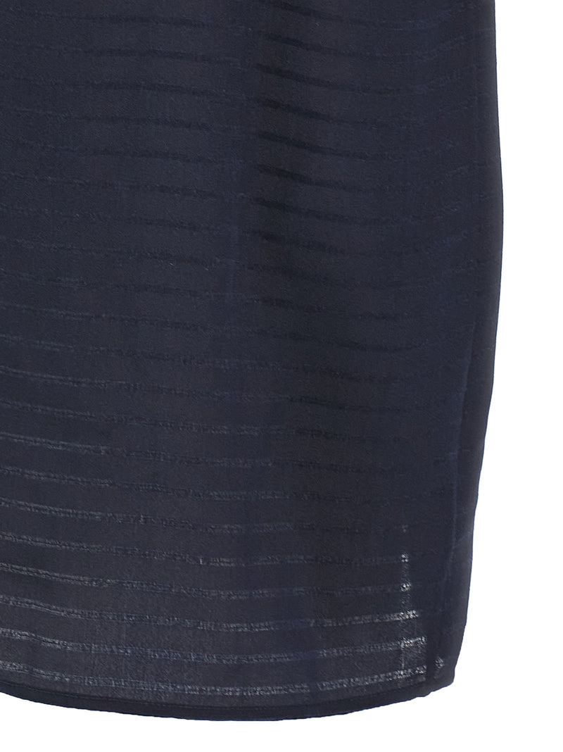Polo en soie bleue Saint Laurent