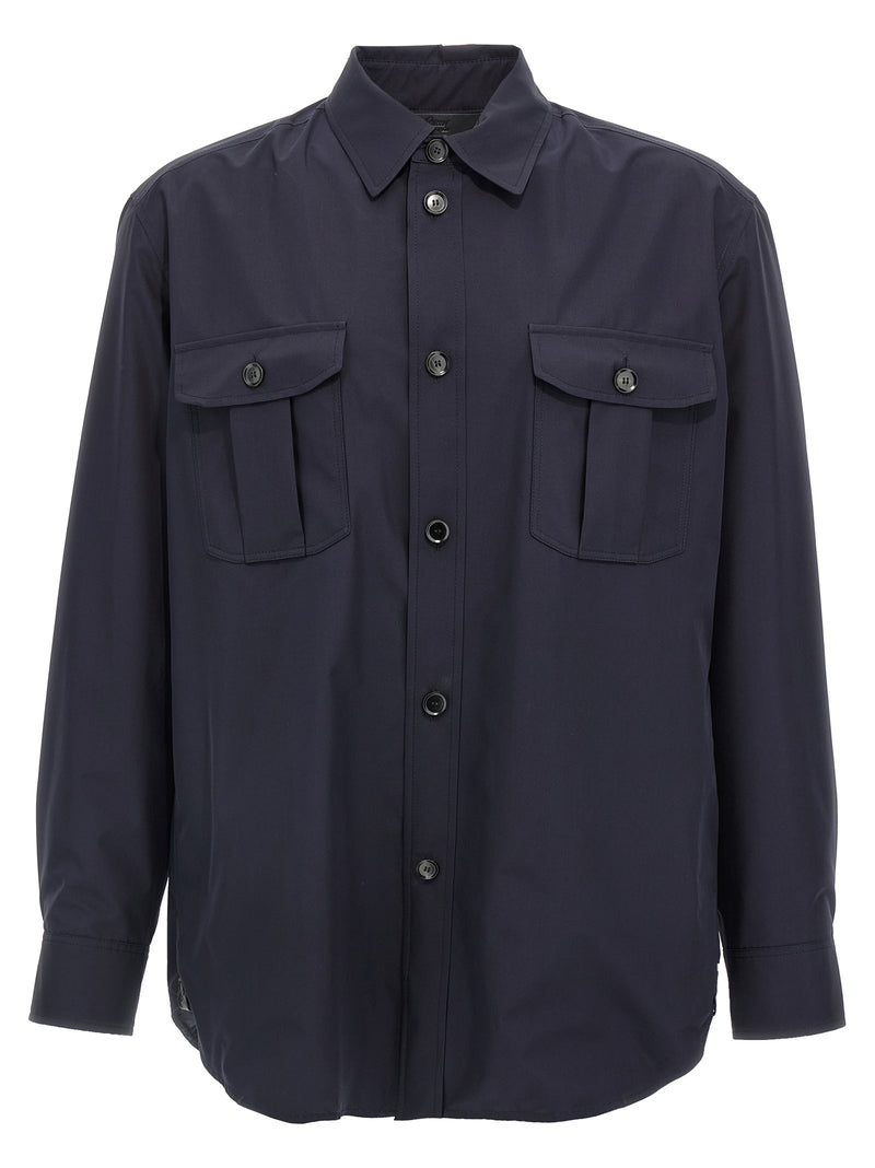 Veste en soie bleue Brioni