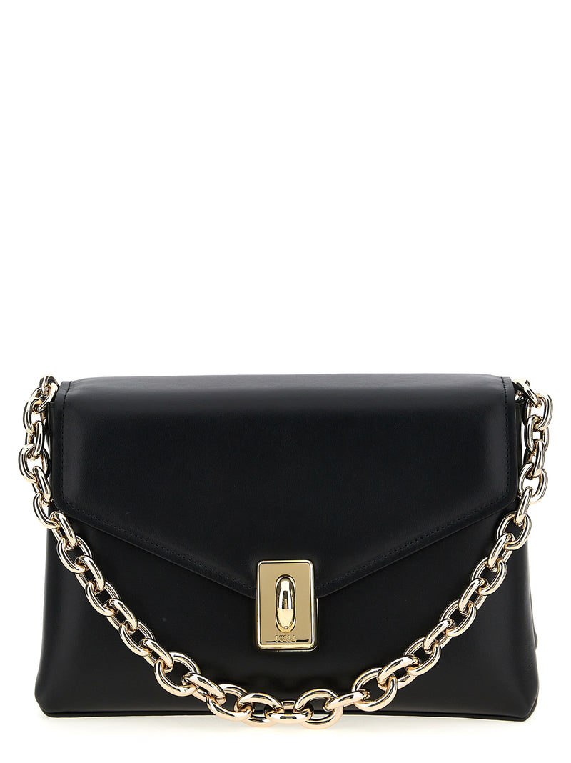 Furla Black Leather Shoulder Bag