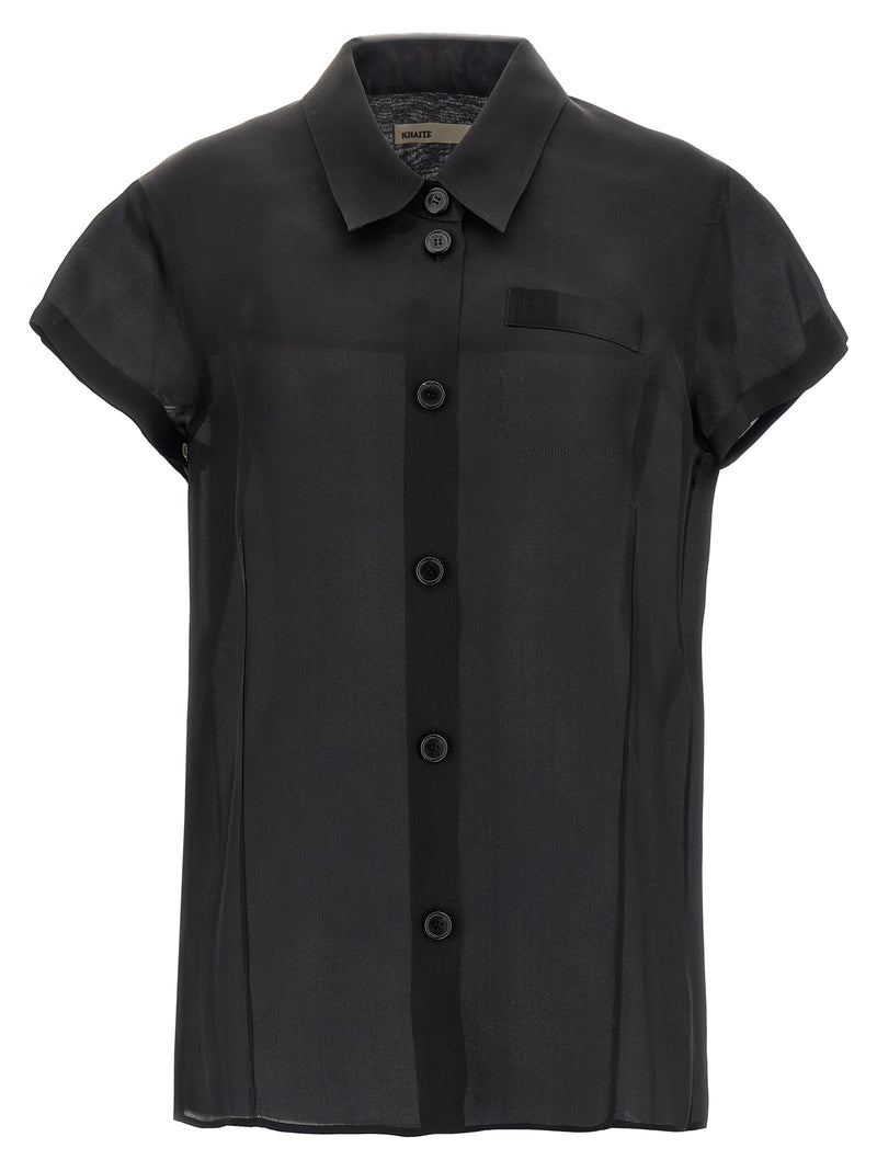 Khaite Black Silk Blouse