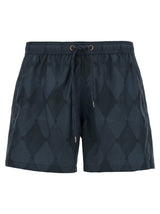 Ballantyne Blue Polyester Swim Shorts for Men