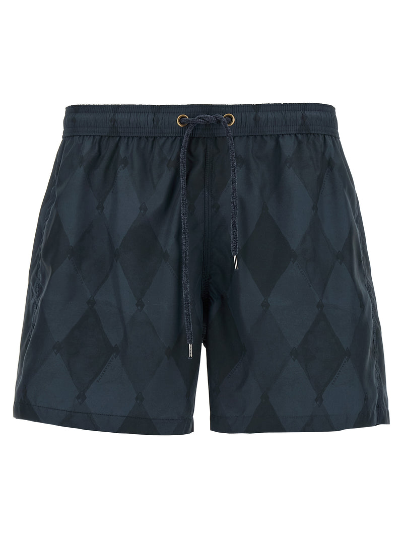 Ballantyne Blue Polyester Swim Shorts for Men