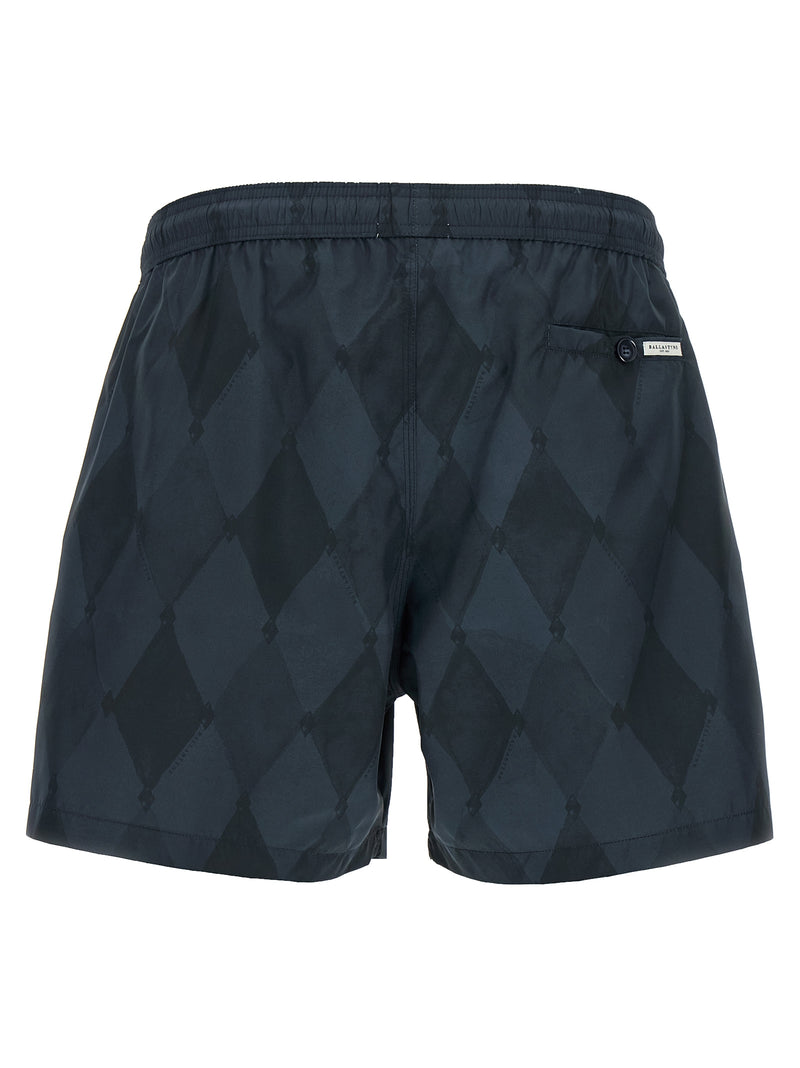 Ballantyne Blue Polyester Swim Shorts for Men
