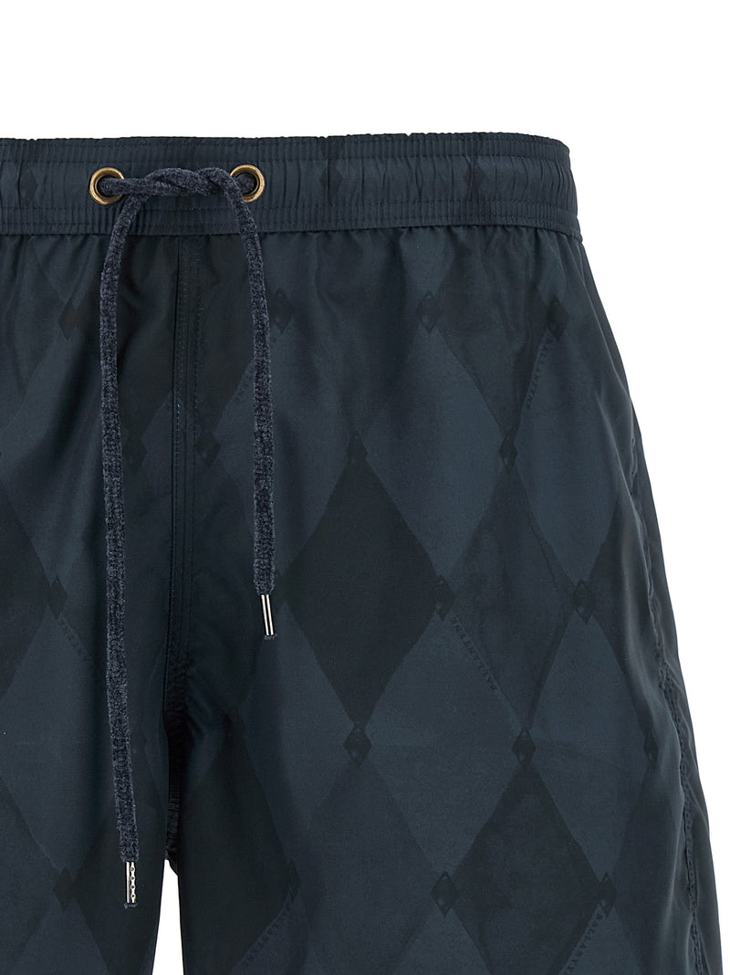 Ballantyne Blue Polyester Swim Shorts for Men