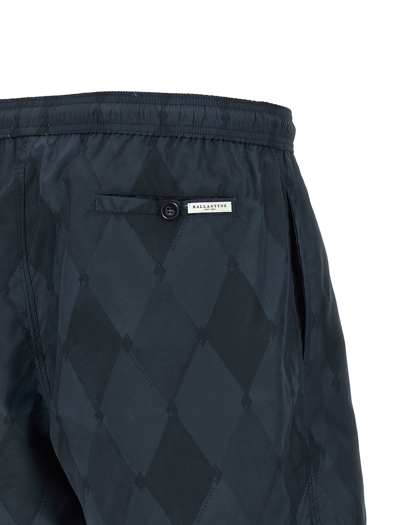 Ballantyne Blue Polyester Swim Shorts for Men