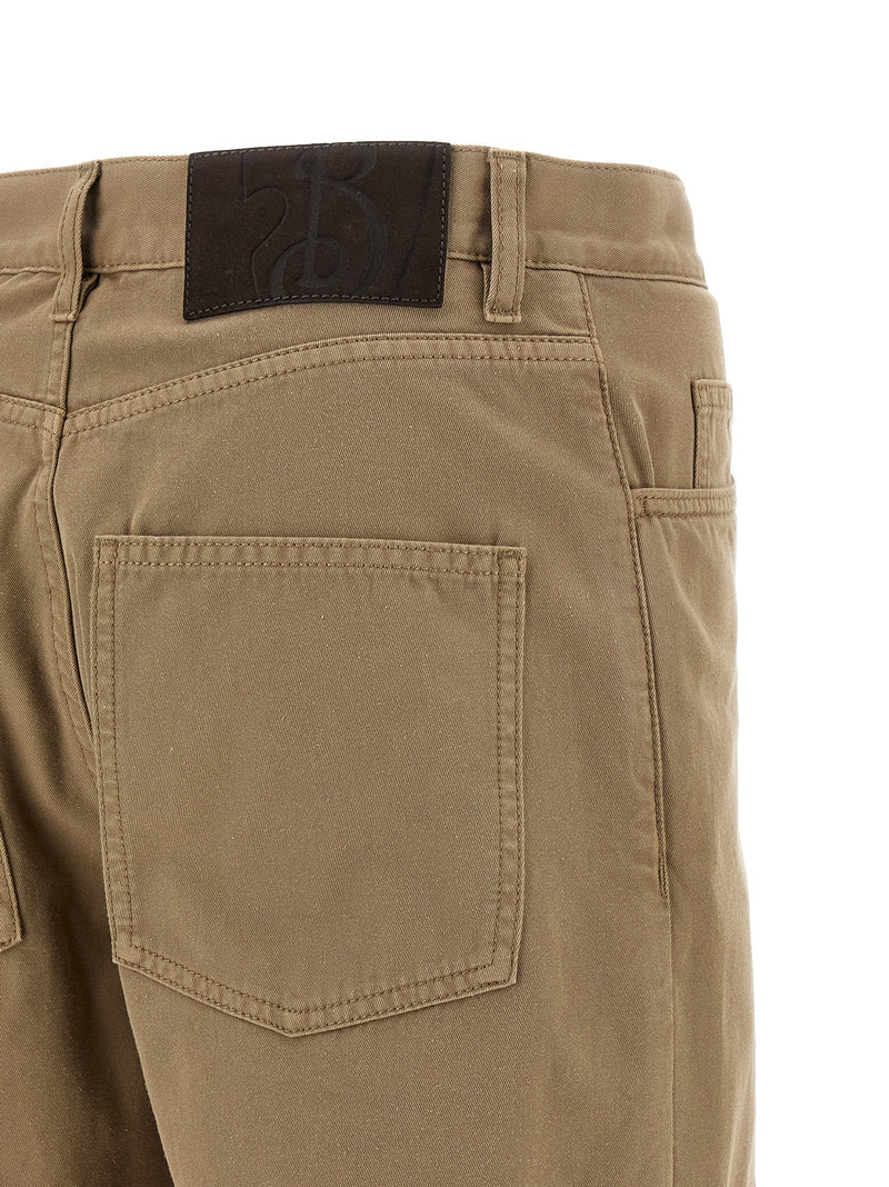 Burberry Beige Cotton Casual Pants for Men
