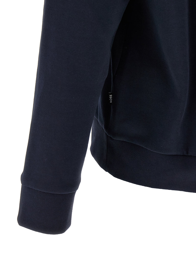 Sweat-shirt en coton bleu Hugo Boss