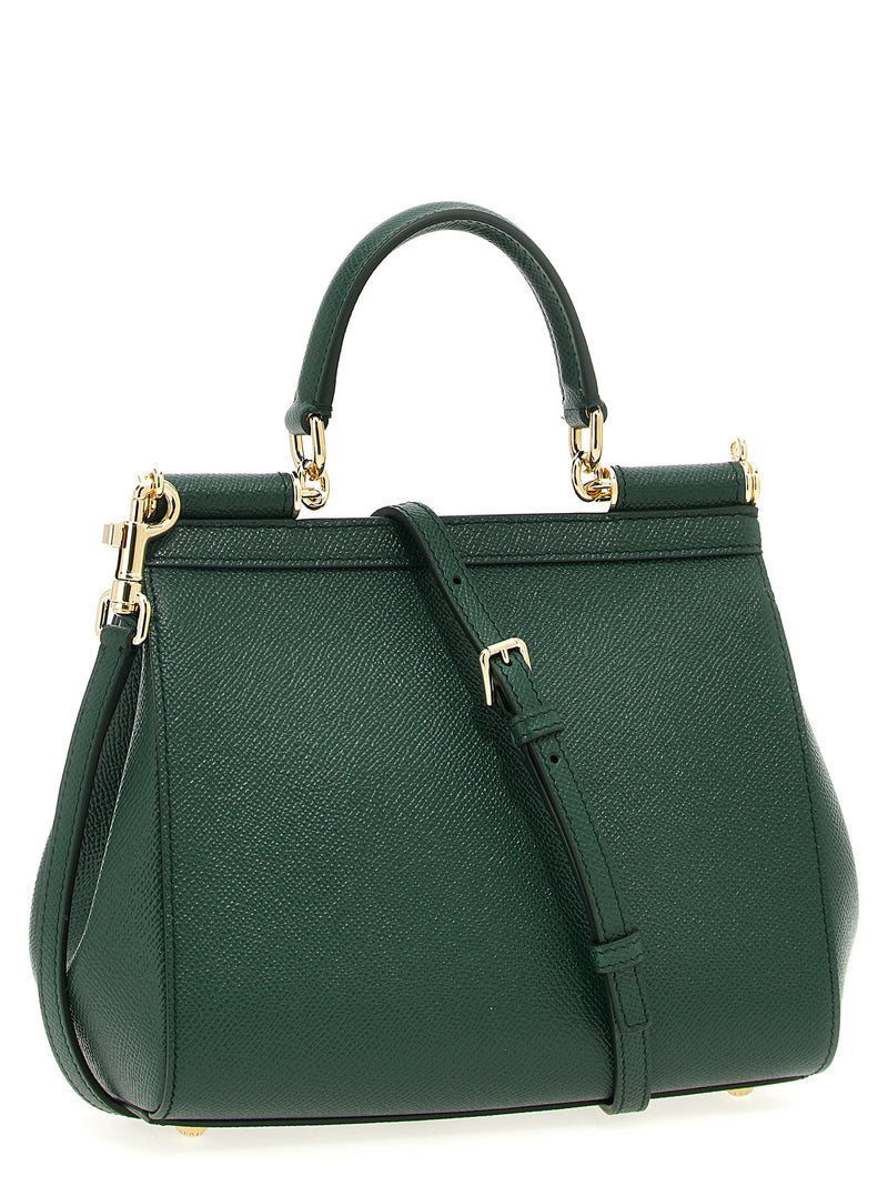 Sac à main bicolore en cuir de veau Dolce & Gabbana