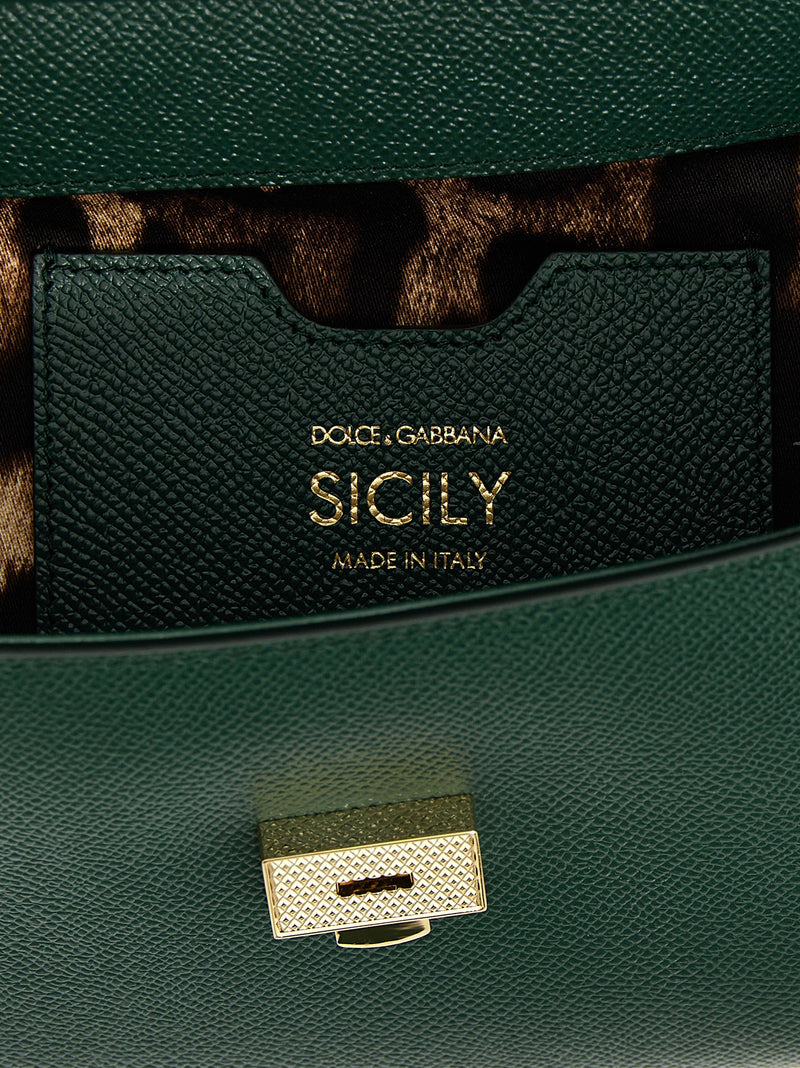 Sac à main bicolore en cuir de veau Dolce & Gabbana