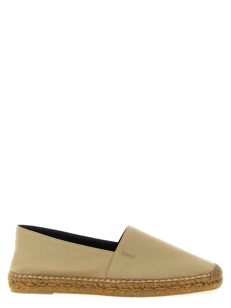 Espadrilles en coton beige Saint Laurent