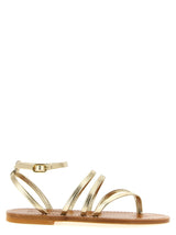 K.JACQUES SAINT TROPEZ Sandales plates en cuir de vachette doré