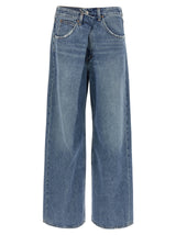 Agolde Blue Cotton Relaxed Fit Jeans