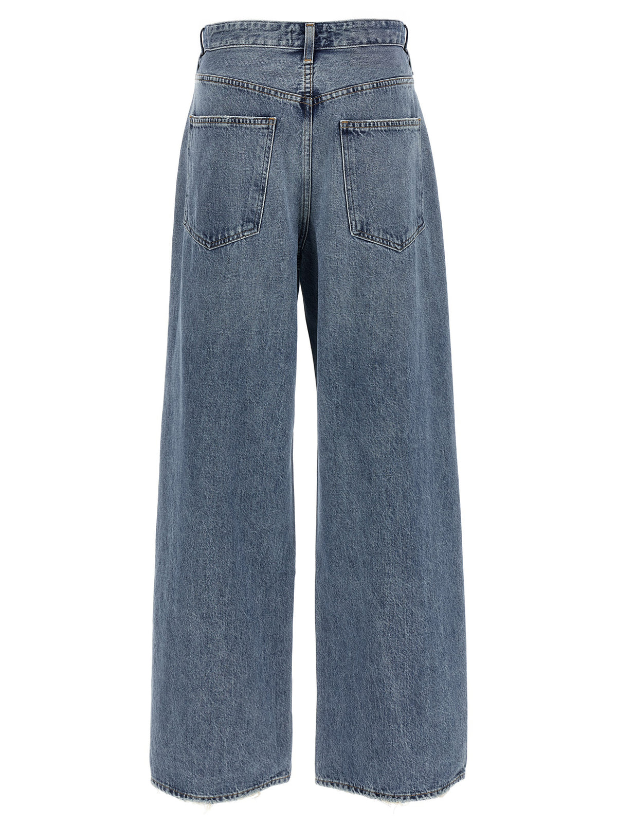 Agolde Blue Cotton Relaxed Fit Jeans