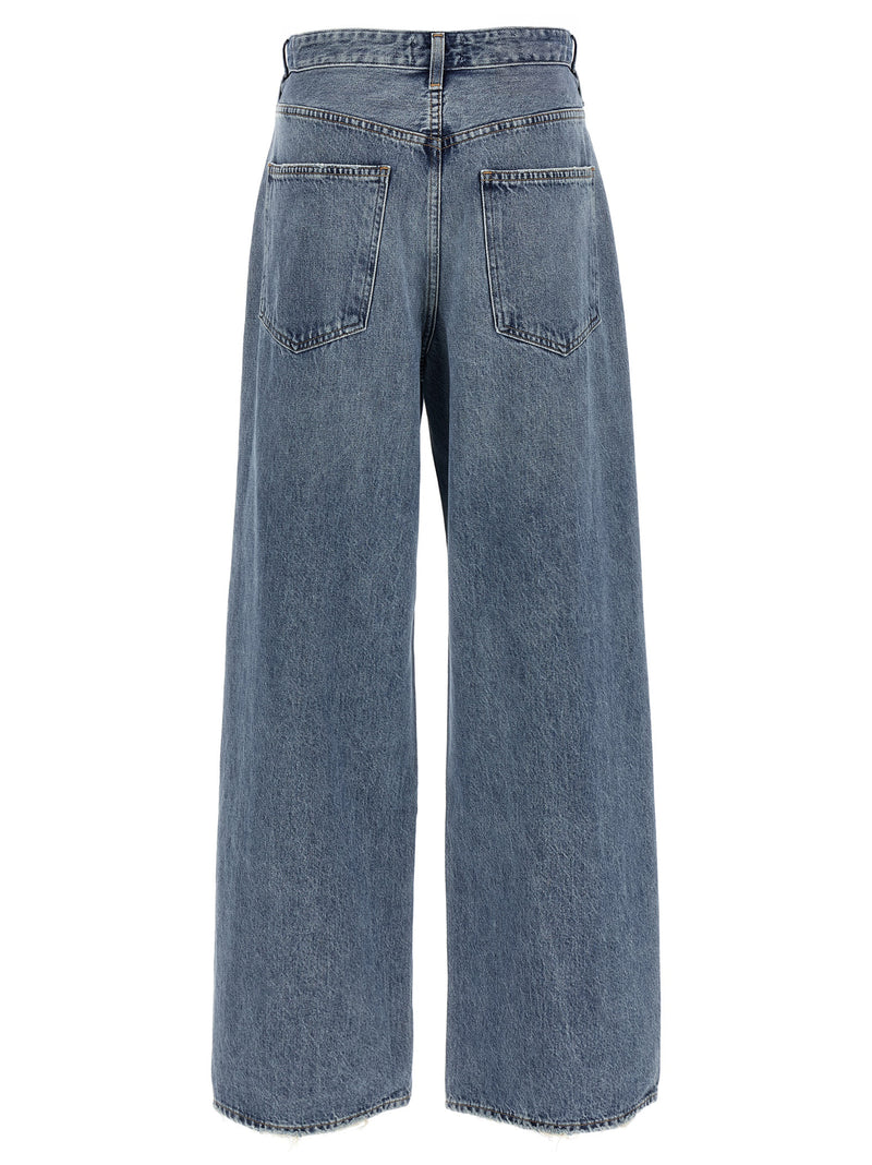 Agolde Blue Cotton Relaxed Fit Jeans