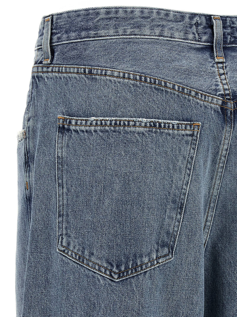 Agolde Blue Cotton Relaxed Fit Jeans