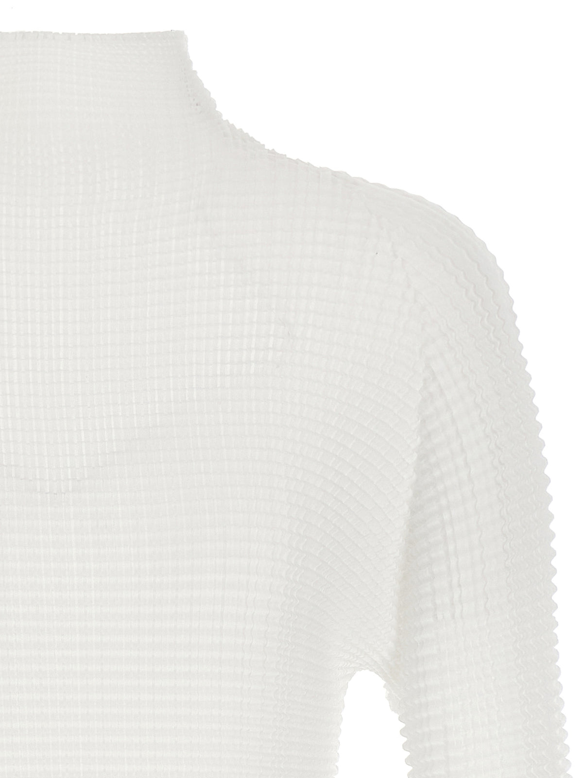 Chemisier Issey Miyake en polyester blanc