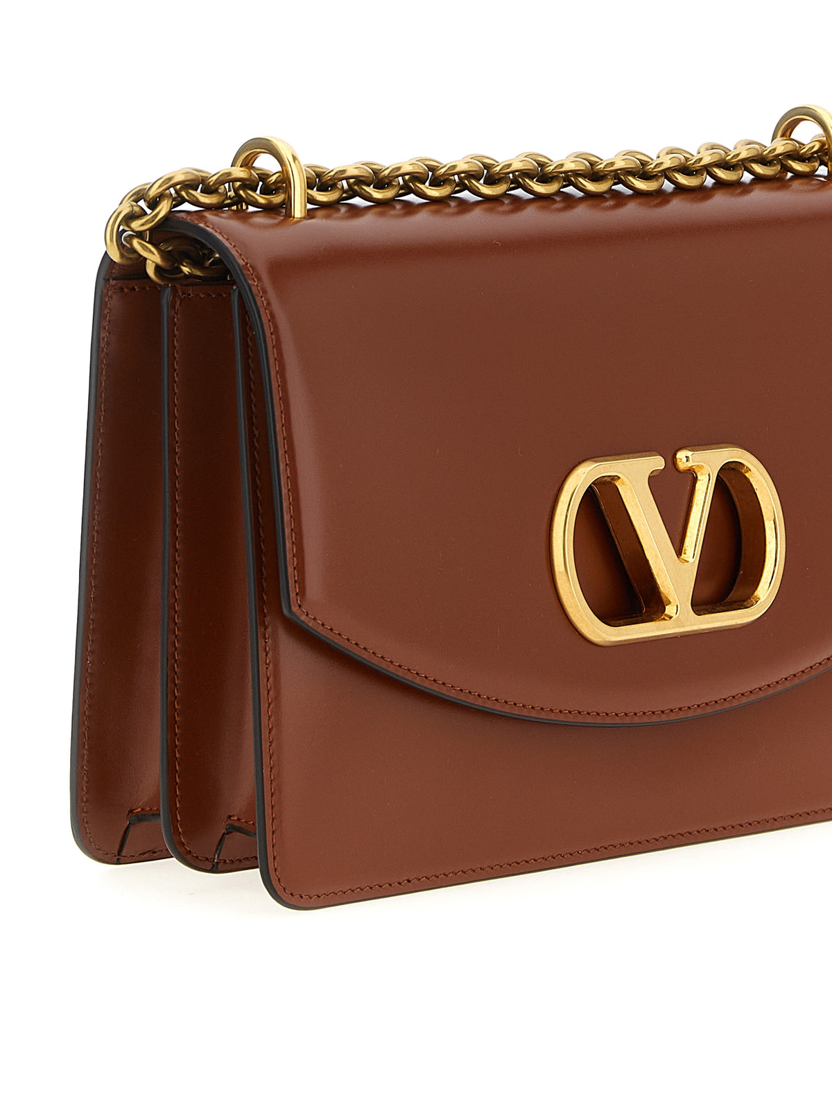 Valentino Garavani Brown Calfskin Shoulder Bag - Vain Model