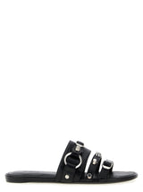 Balenciaga Black Lamb Leather Slides