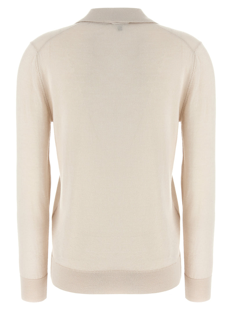 Brioni Beige Cashmere Polo Shirt