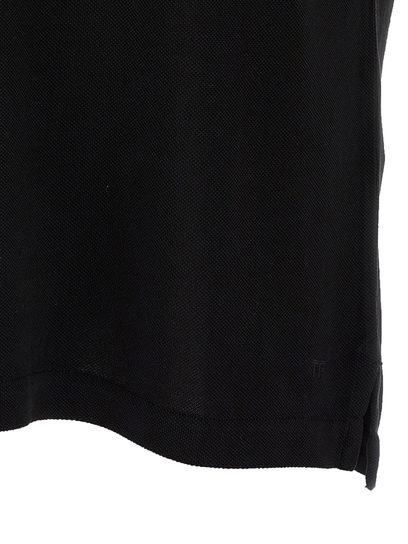 Polo noir en lyocell Tom Ford