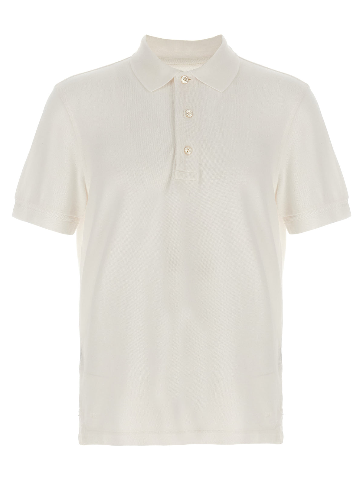 Tom Ford White Lyocell Polo Shirt