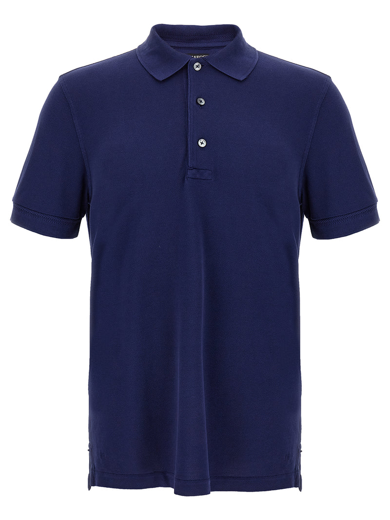 Polo Tom Ford bleu en Lyocell
