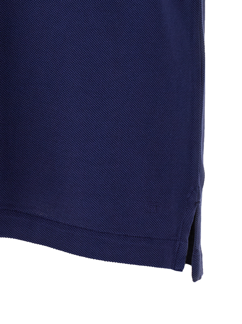 Polo Tom Ford bleu en Lyocell