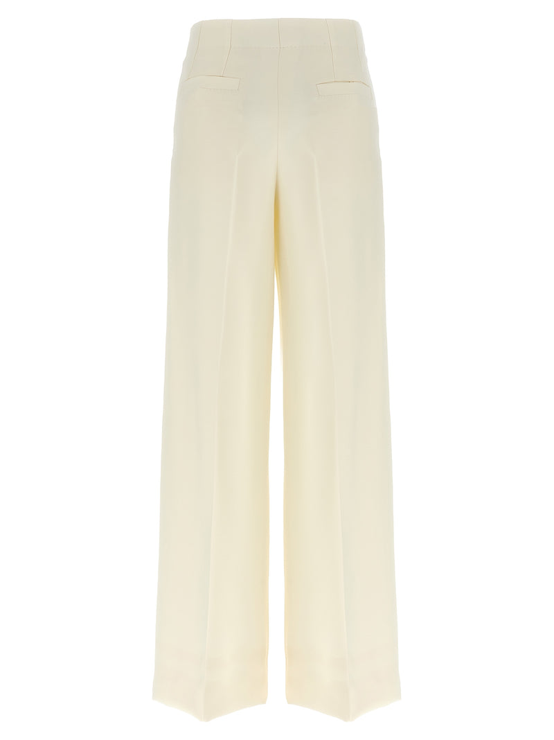 Brioni White Wool Casual Pants