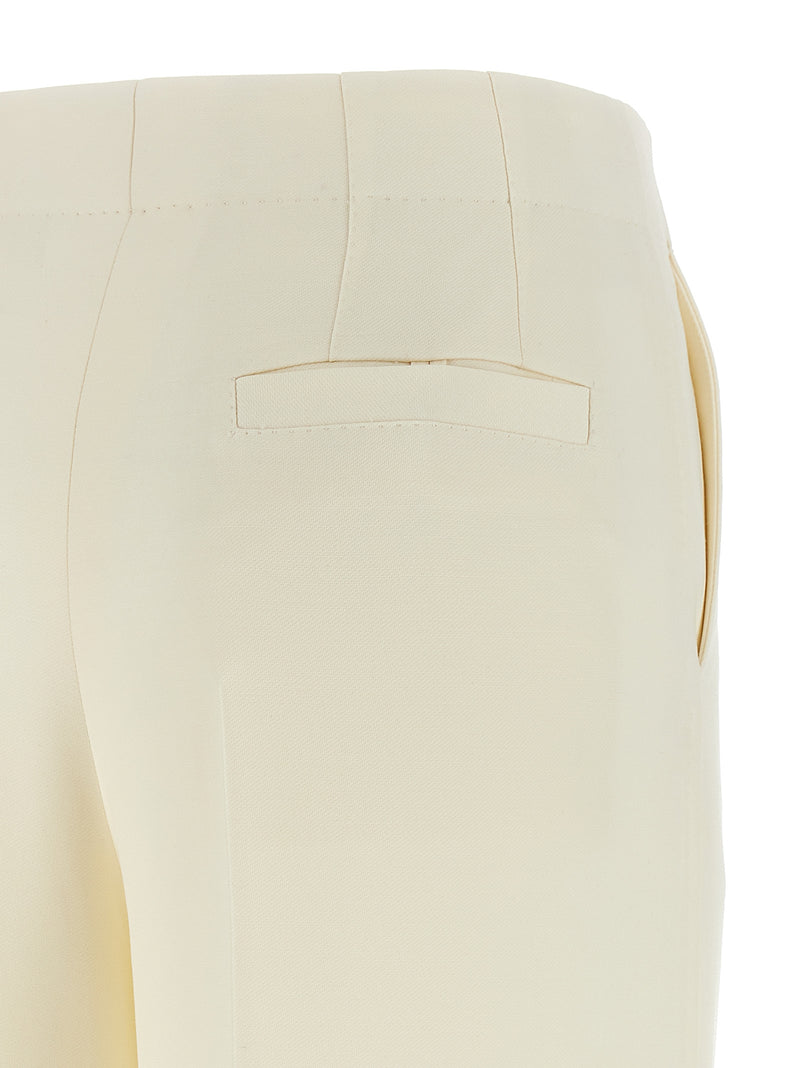 Brioni White Wool Casual Pants