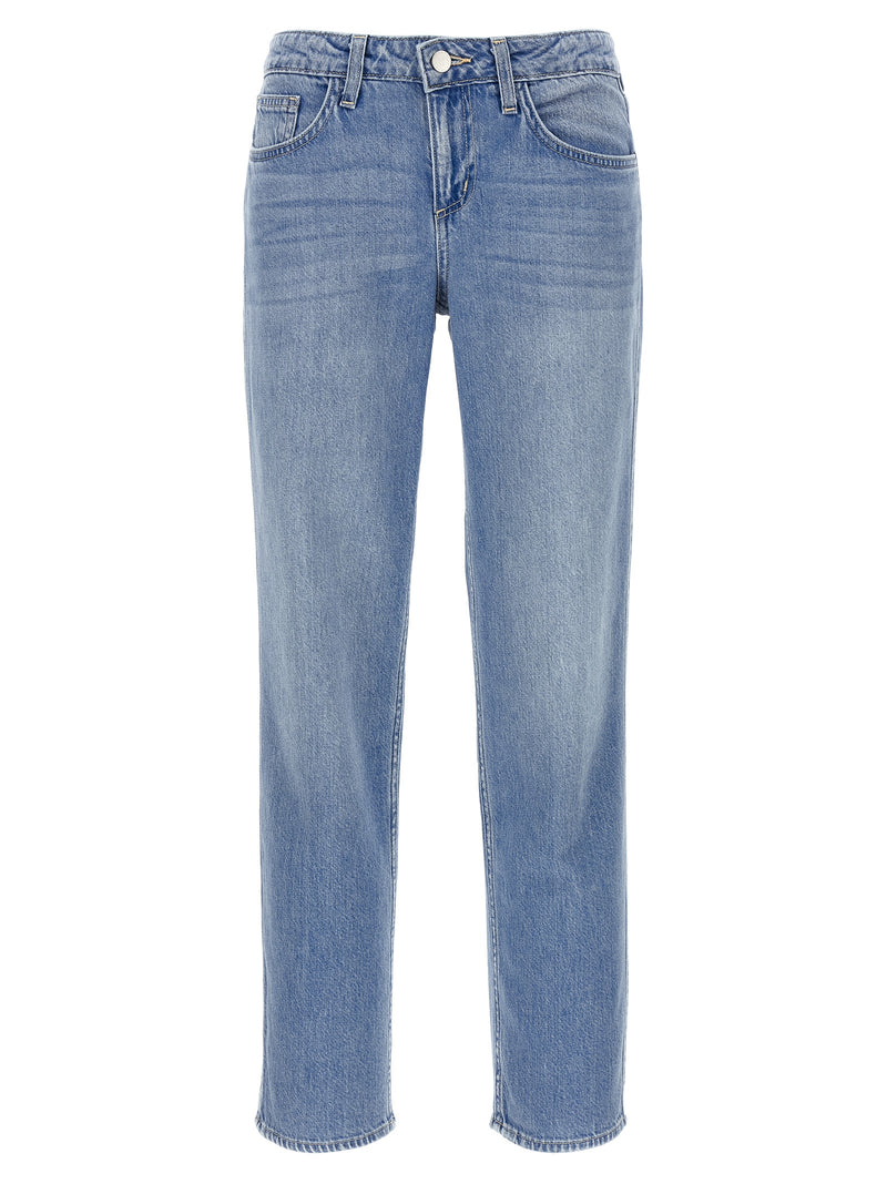 L'Agence Nevia Blue Cotton Straight-Leg Jeans for Women
