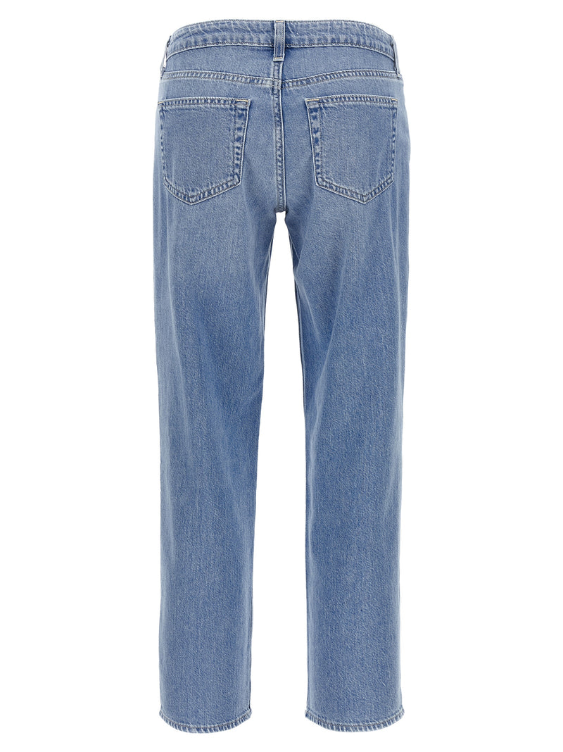 L'Agence Nevia Blue Cotton Straight-Leg Jeans for Women