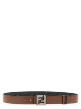 Fendi Multicolor Calfskin Regular Belt - Reversible Design