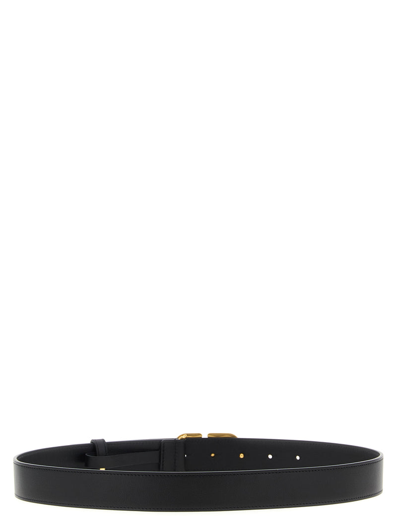 Valentino Garavani Black Calfskin Regular Belt