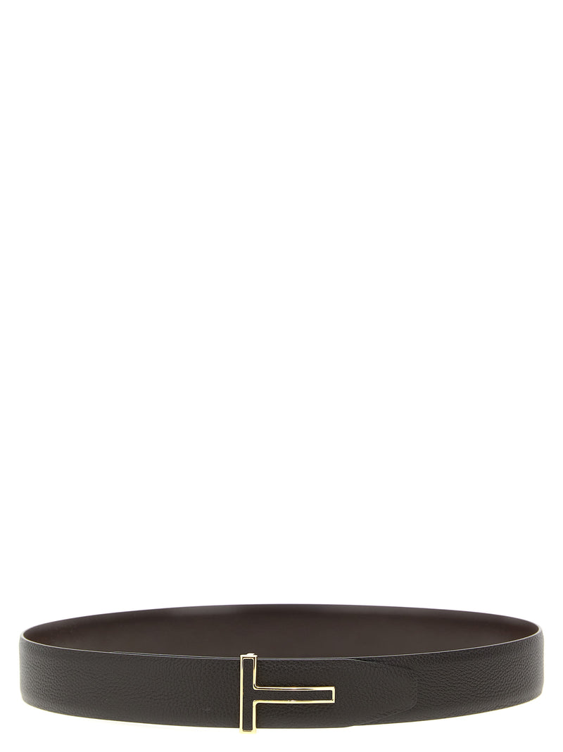 Tom Ford Brown Calfskin Reversible Belt