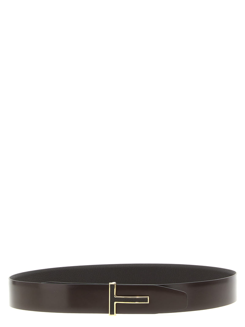 Tom Ford Brown Calfskin Reversible Belt