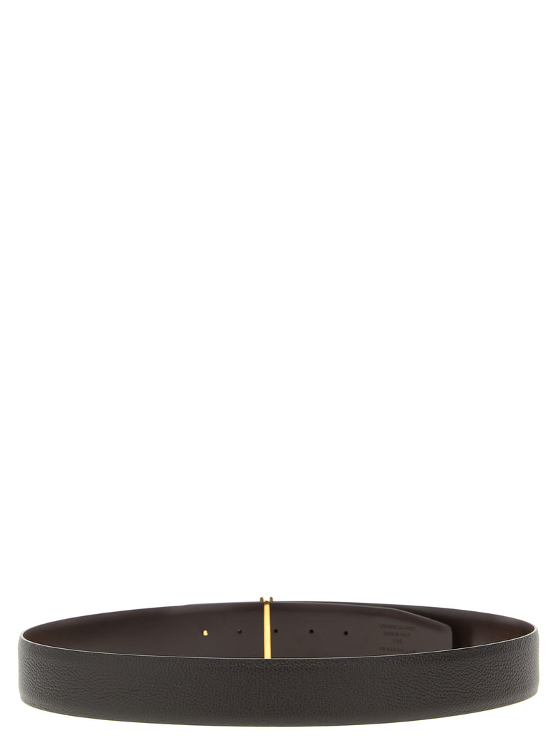 Tom Ford Brown Calfskin Reversible Belt