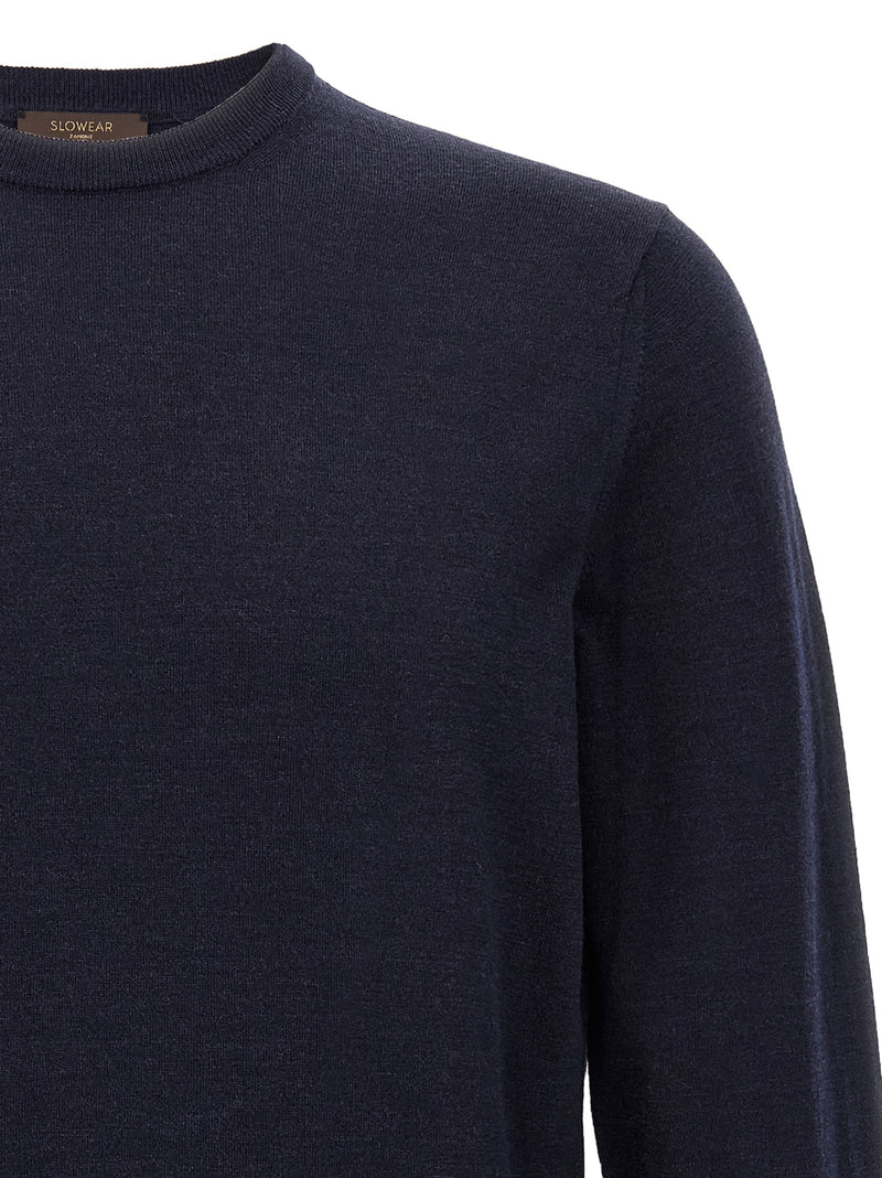 ZANONE Blue Virgin Wool Cardigan - Elegant Flexwool Design