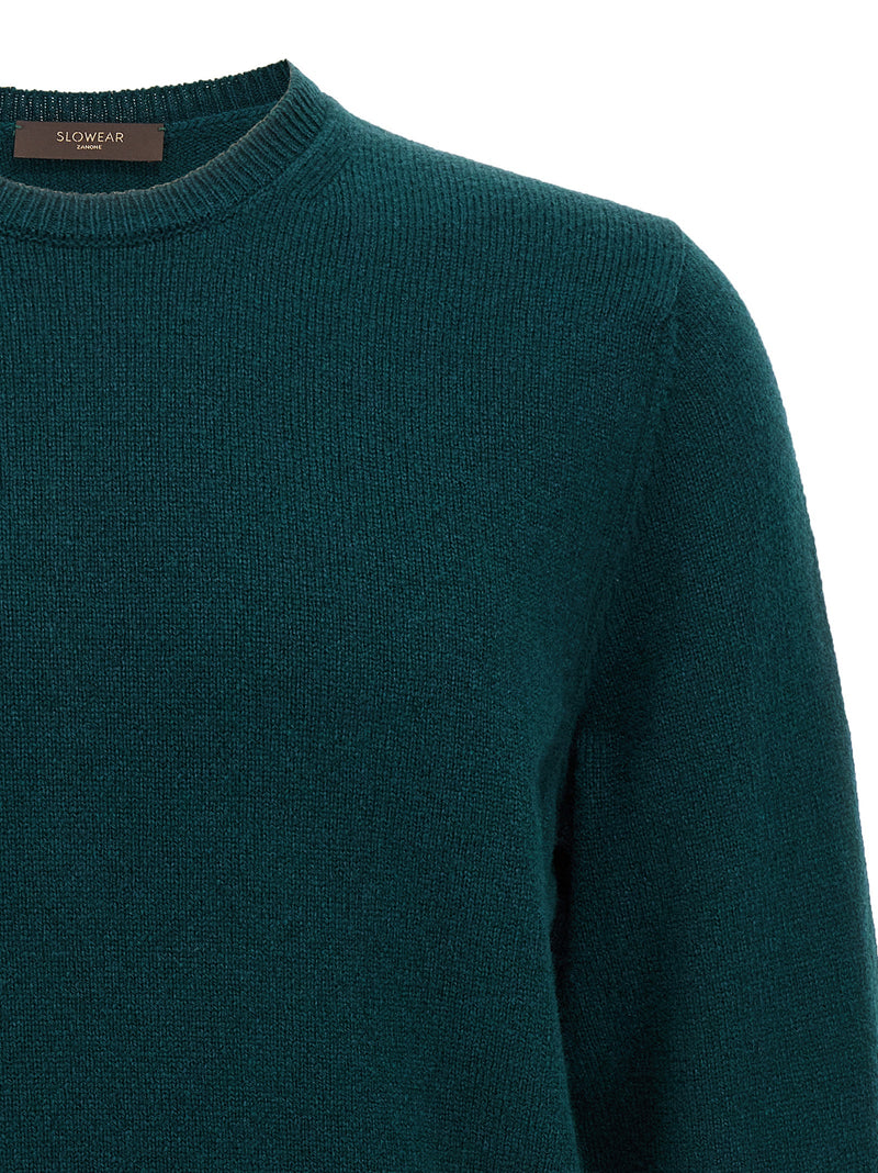 ZANONE Bicolor Virgin Wool Cardigan for Men