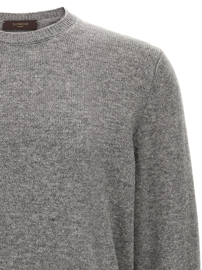 ZANONE Gray Virgin Wool Cardigan for Men